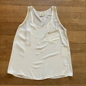NWT Sis Sis light gold embellished tank camisole blouse shirt top sz small S b26